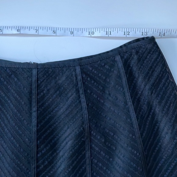 Ann Taylor Lace Overlay A-line Skirt, Silk Accent Panels, Fully Lined, Size 4P - Picture 5 of 12